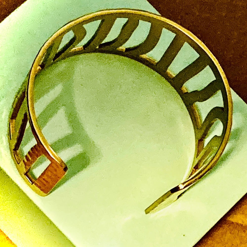 Two Rustic Cuff Bracelets In Box With Pillow - image 4